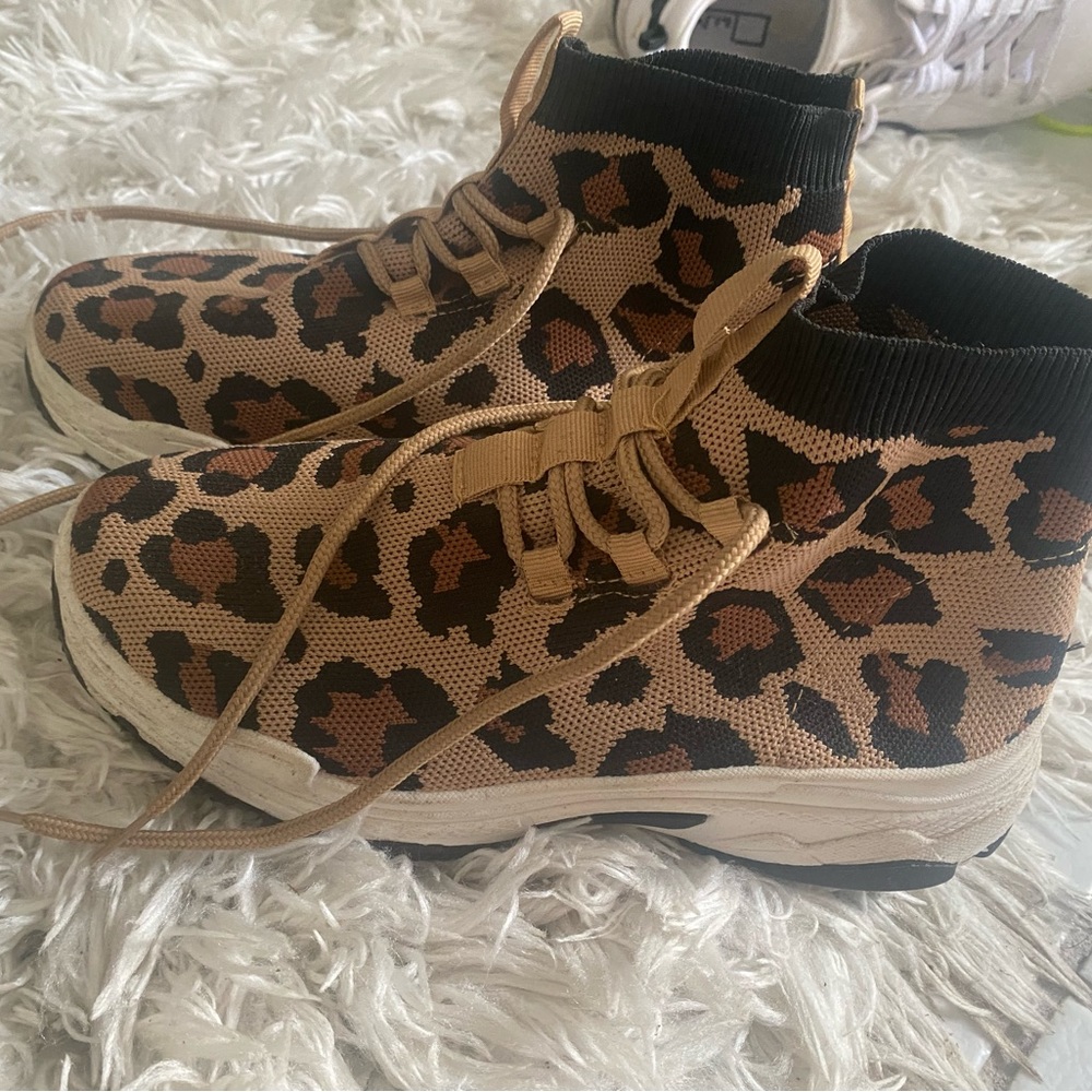 Animal print sneakers